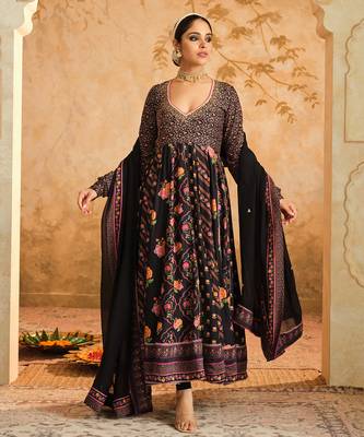 Raag black multiple kali anarkali set 1