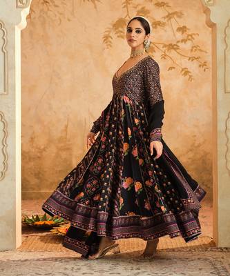 Raag black multiple kali anarkali set 2