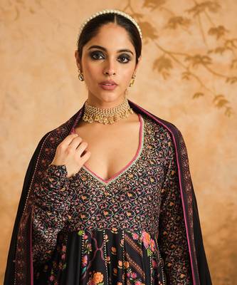 Raag black multiple kali anarkali set 3