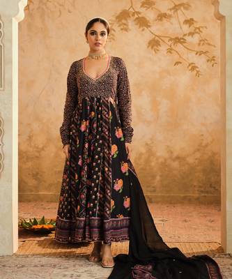 Raag black multiple kali anarkali set 4