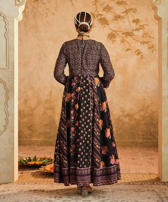 Raag black multiple kali anarkali set 5