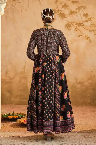 Raag black multiple kali anarkali set