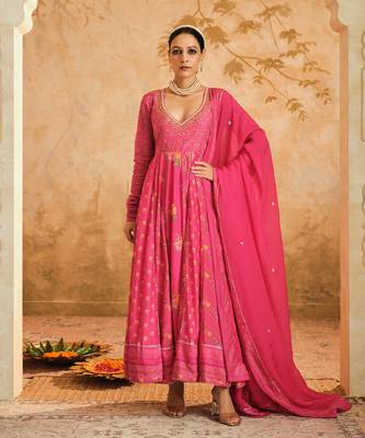 Raag hot pink multiple kali anarkali set 3