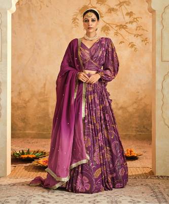 Doree Megneta Chintz Printed Lehenga Set of 3 1
