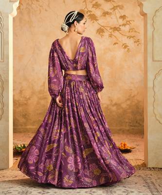 Doree Megneta Chintz Printed Lehenga Set of 3 2