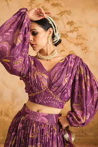 Doree Megneta Chintz Printed Lehenga Set of 3