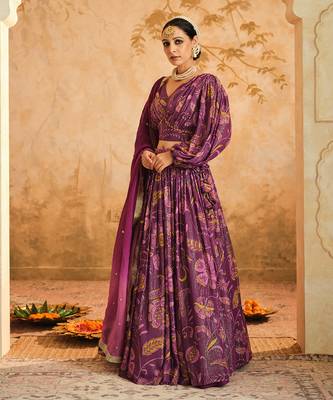 Doree Megneta Chintz Printed Lehenga Set of 3 5