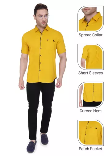 Men's linen cotton casual shirt  | half sleeves shirt for men