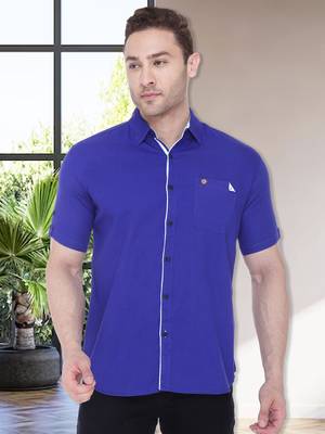 Men's linen cotton casual shirt  | half sleeves shirt for men 1