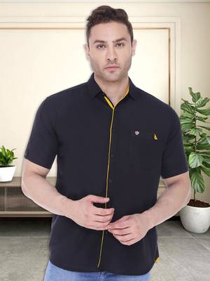 Men's linen cotton casual shirt  | half sleeves shirt for men 1
