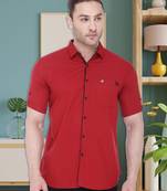 Men's linen cotton casual shirt | half sleeves shirt for men