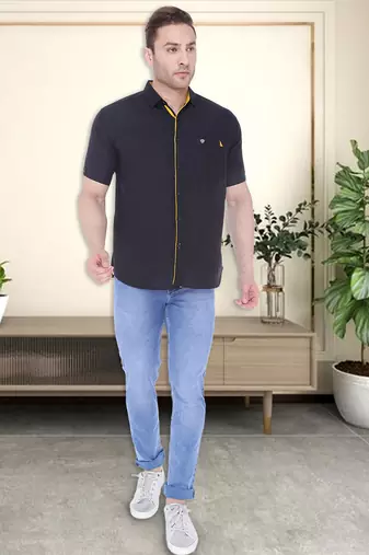 Men's linen cotton casual shirt  | half sleeves shirt for men