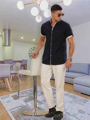 Men's linen cotton casual shirt  | half sleeves shirt for men 3