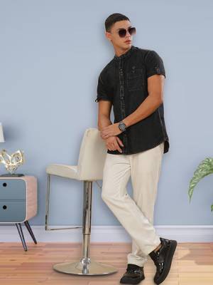 Men's half sleeve casual denim shirt  | half sleeves denim shirts for men 2