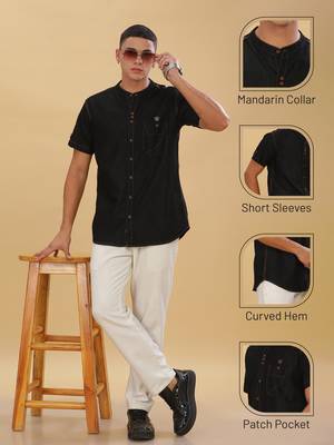 Men's half sleeve casual denim shirt  | half sleeves denim shirts for men 3