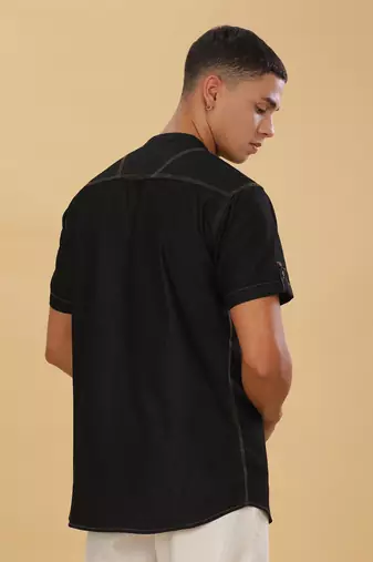 Men's half sleeve casual denim shirt  | half sleeves denim shirts for men