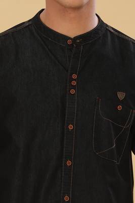Men's half sleeve casual denim shirt  | half sleeves denim shirts for men 5