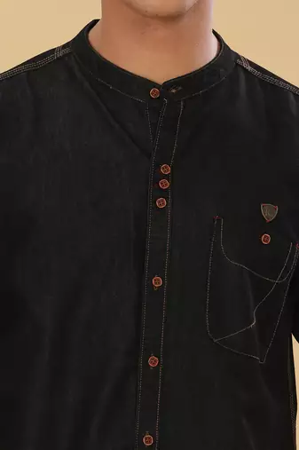 Men's half sleeve casual denim shirt  | half sleeves denim shirts for men