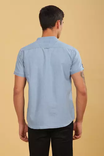 Men's half sleeve casual denim shirt  | half sleeves denim shirts for men