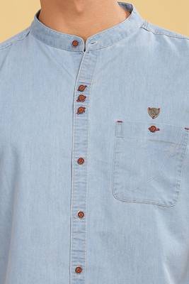 Men's half sleeve casual denim shirt  | half sleeves denim shirts for men 5