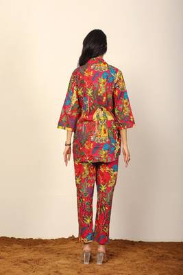 Multicolor jungle theme print co-ord set 6