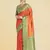 Orange weaving banarasi tissue silk Blend saree