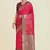 Pink banarasi silk blend zari woven saree