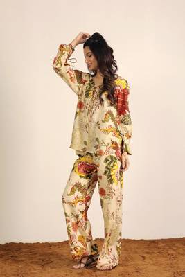 Beige and multi floral co-ord set 6