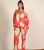 Pink and multi floral co-ord set