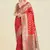 Red weaving banarasi silk blend saree
