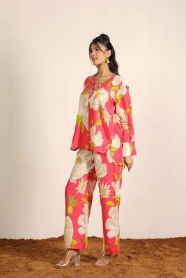 Pink and multi floral co-ord set 4