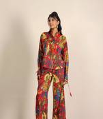 Multicolor jungle theme print co-ord set