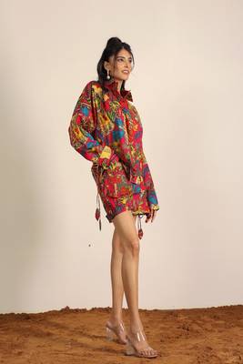 Multicolor jungle theme print co-ord set 2