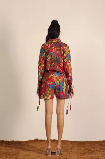Multicolor jungle theme print co-ord set