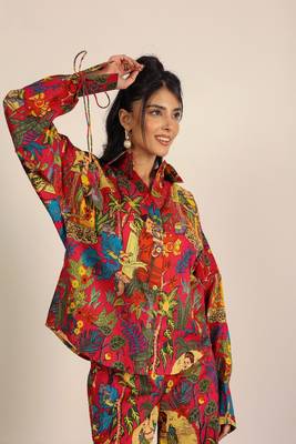 Multicolor jungle theme print co-ord set 5