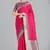 Pink Banarasi silk blend weaving saree