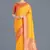 yellow Banarasi silk blend weaving saree
