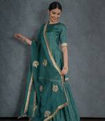 Heena sharara set with embroidered dupatta (set of 3)