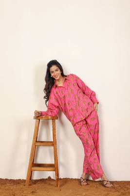 Pink and multicolor tiger print co-ord sets 1