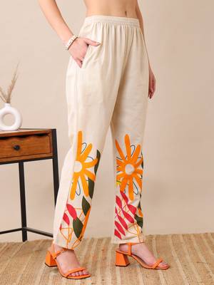 Anushil women's printed co-ord set | stylish cotton blend kurta & palazzo set | 3
