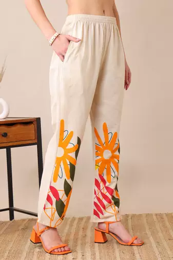 Anushil women's printed co-ord set | stylish cotton blend kurta & palazzo set |