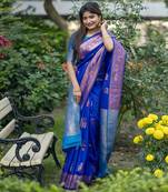 Royal all over zari woven weaves saree