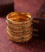 Antique gold-plated bangles set