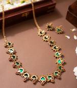 Emerald bloom necklace set