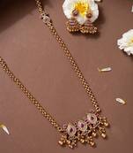 Gold finish necklace set