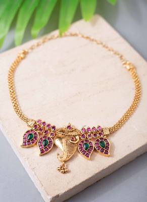 Dual lakshmi attigai necklace set 2