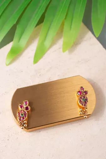 Dual lakshmi attigai necklace set