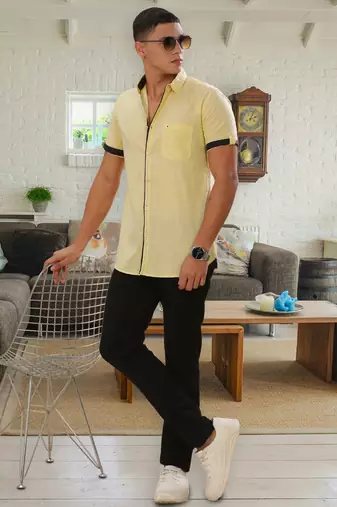 Men's linen cotton casual shirt |  half sleeves shirt for men