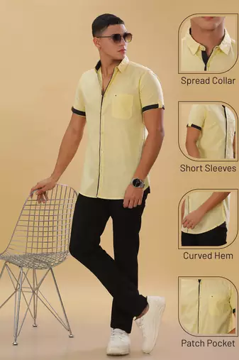 Men's linen cotton casual shirt |  half sleeves shirt for men