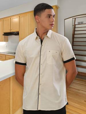 Men's linen cotton casual shirt |  half sleeves shirt for men 1